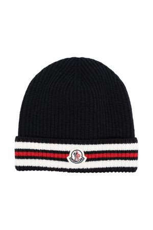 cappello in lana blu MONCLER KIDS | 3B00013M1131P70